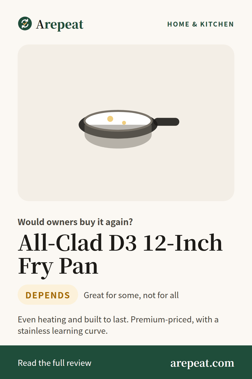 All-Clad D3 12-Inch Fry Pan review: would owners buy it again?