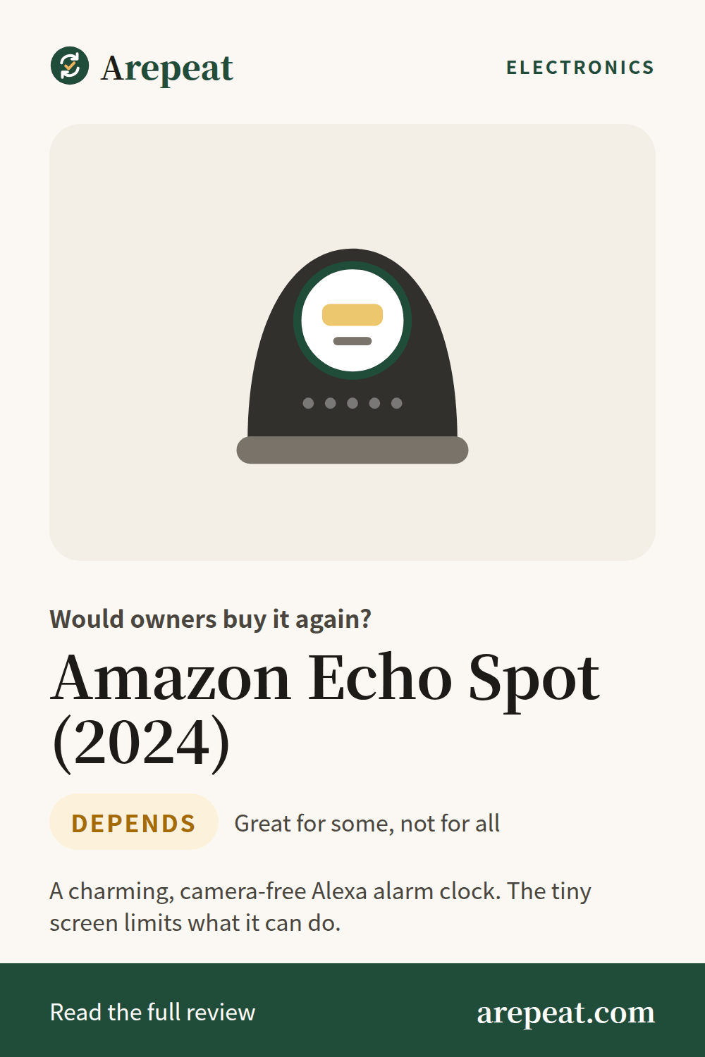 Amazon Echo Spot (2024) review: would owners buy it again?