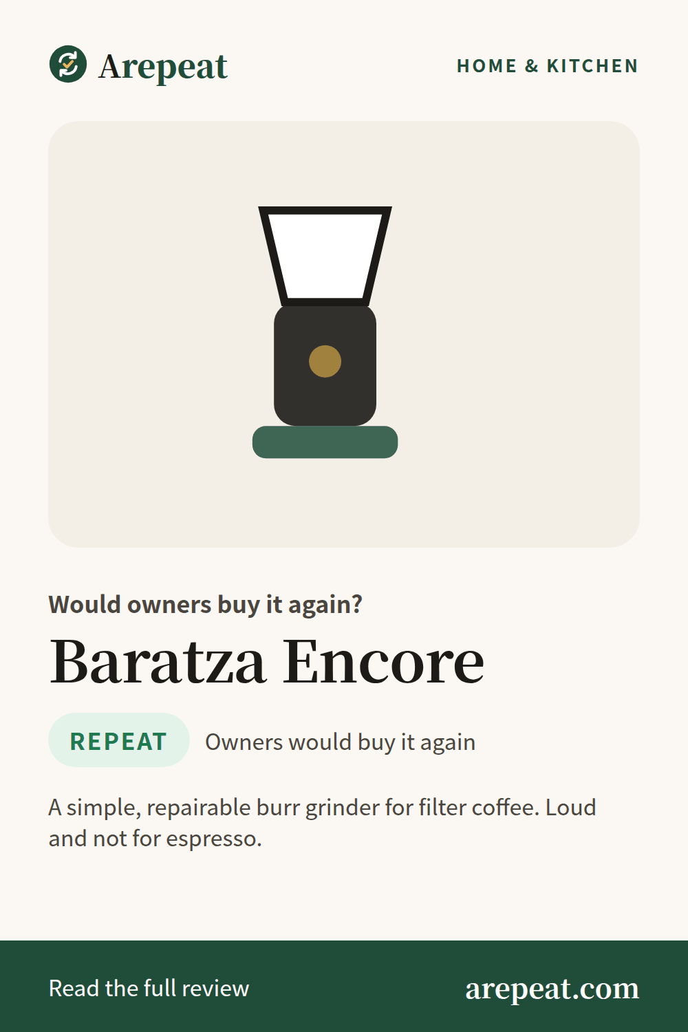 Baratza Encore review: would owners buy it again?