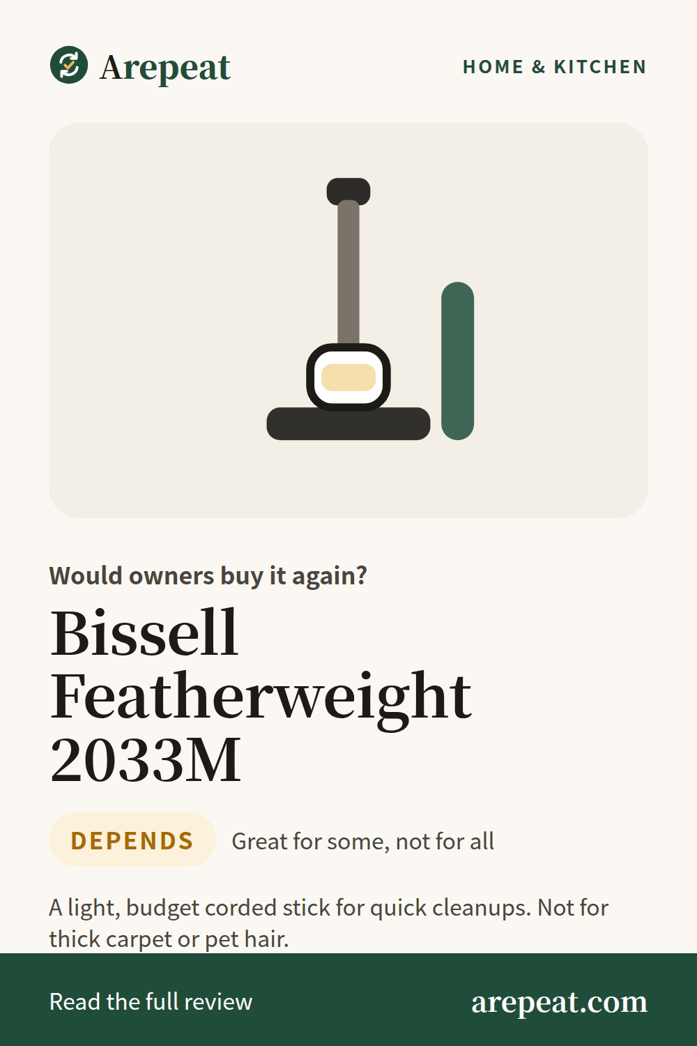 Bissell Featherweight 2033M review: would owners buy it again?
