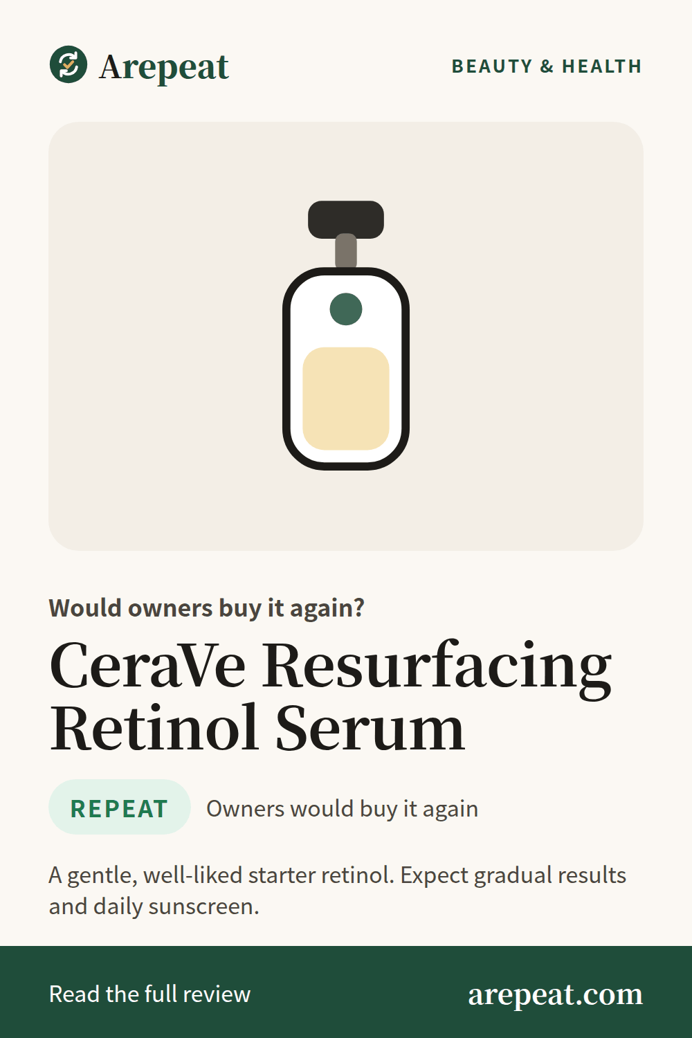 CeraVe Resurfacing Retinol Serum review: would owners buy it again?