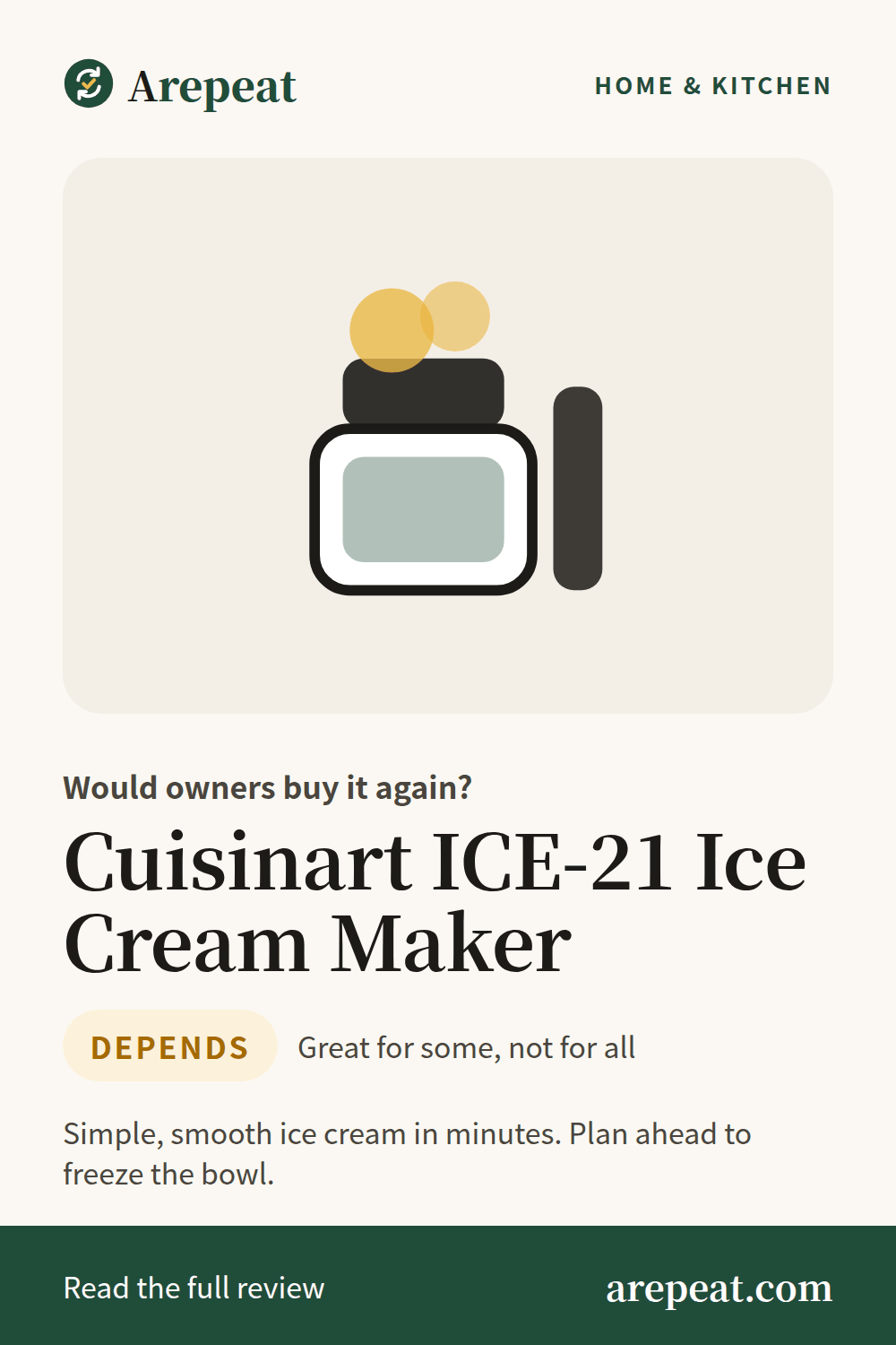 Cuisinart ICE-21 Ice Cream Maker review: would owners buy it again?