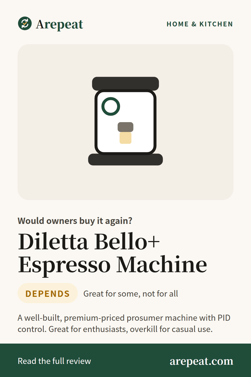 Diletta Bello+ Espresso Machine review: would owners buy it again?