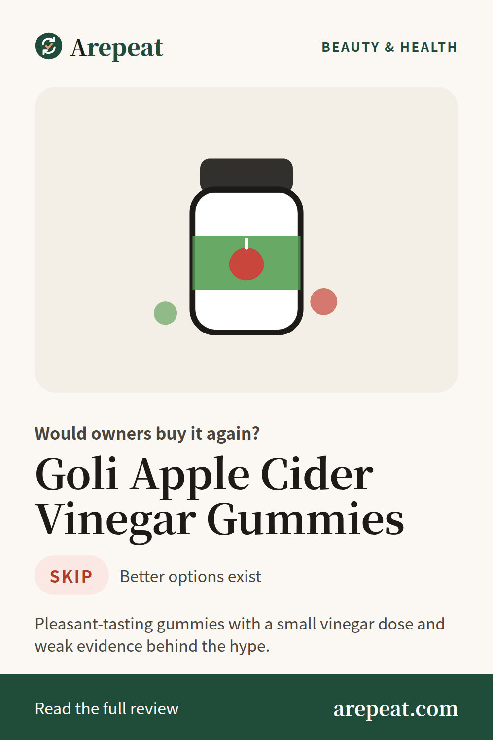 Goli Apple Cider Vinegar Gummies review: would owners buy it again?