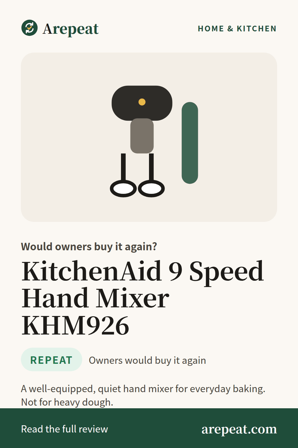 KitchenAid 9 Speed Hand Mixer KHM926 review: would owners buy it again?