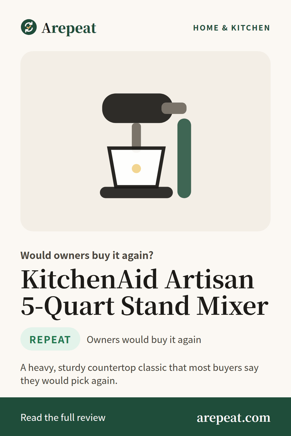 KitchenAid Artisan 5-Quart Stand Mixer review: would owners buy it again?