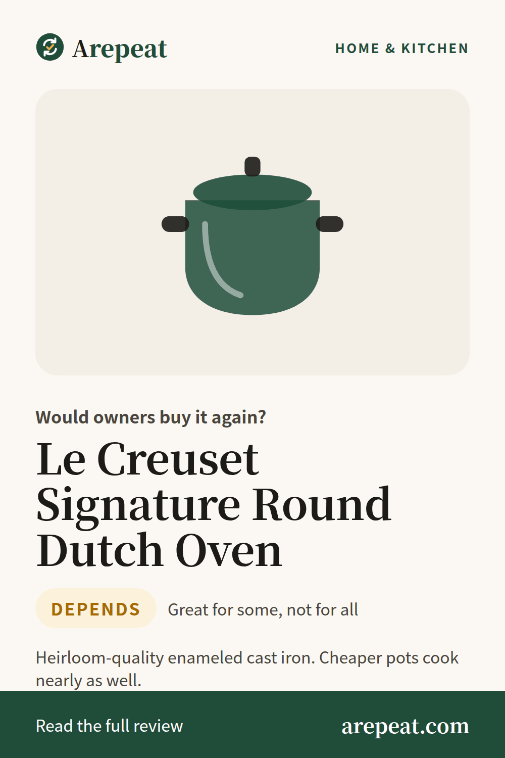 Le Creuset Signature Round Dutch Oven review: would owners buy it again?