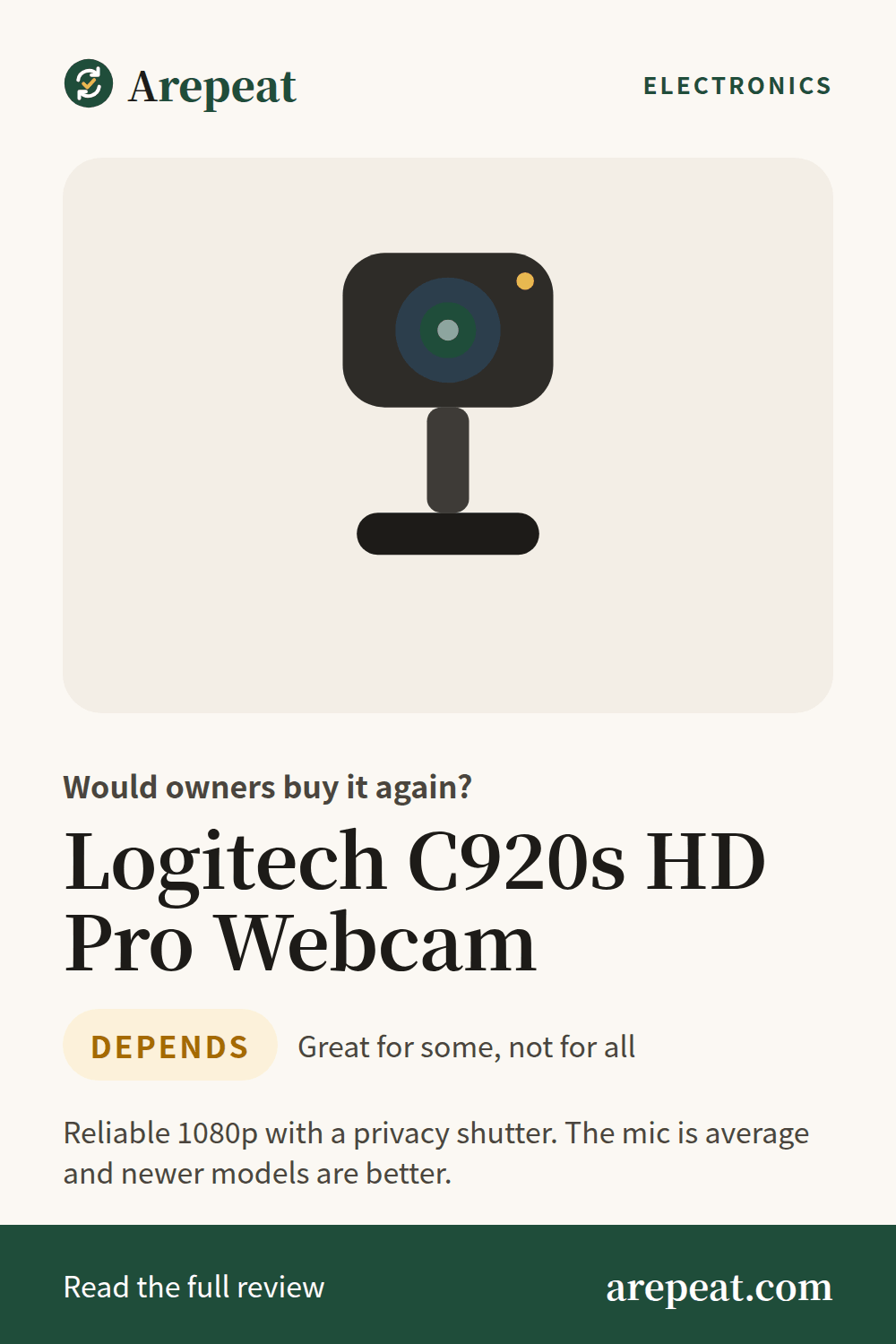 Logitech C920s HD Pro Webcam review: would owners buy it again?