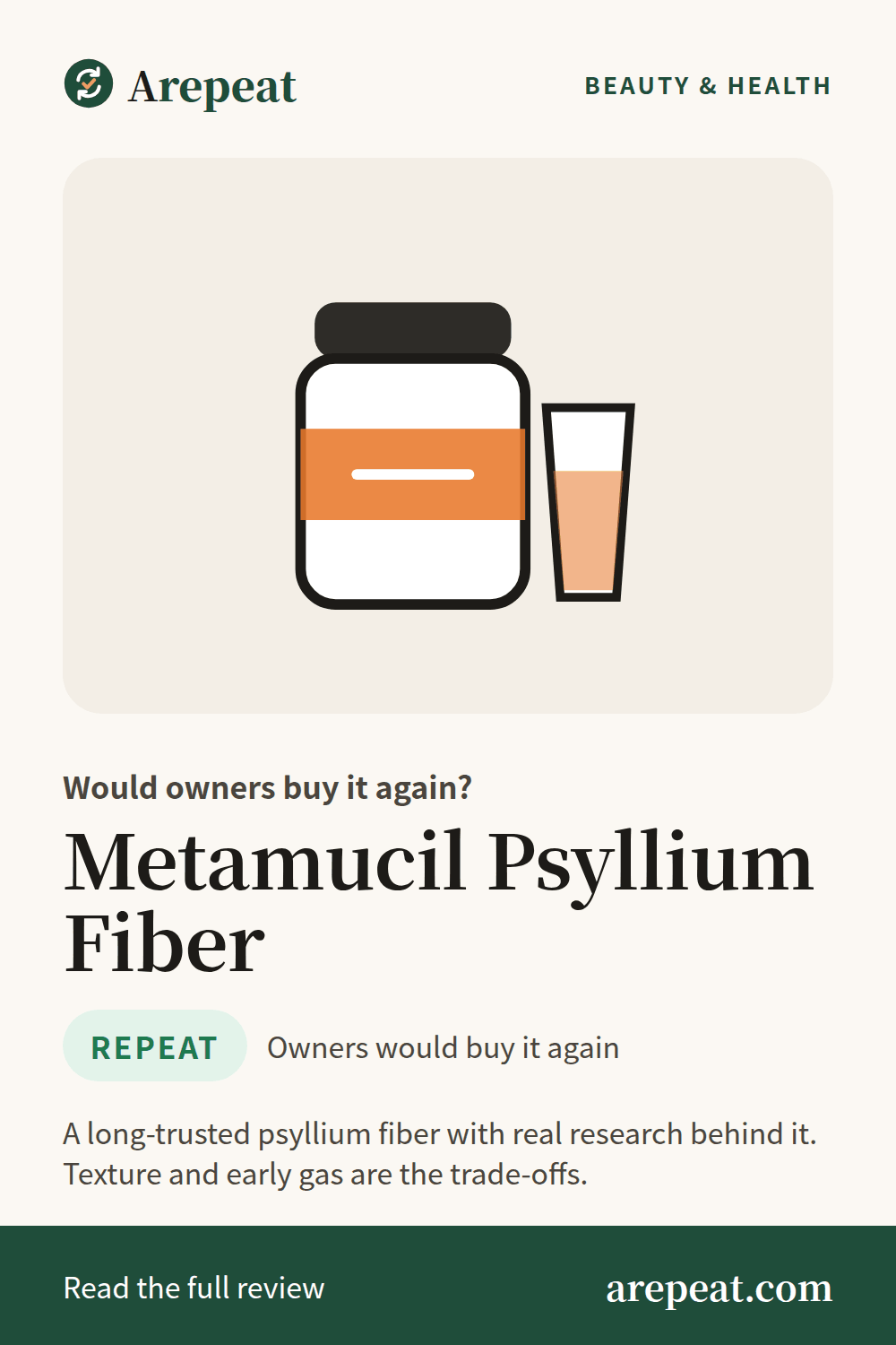 Metamucil Psyllium Fiber review: would owners buy it again?