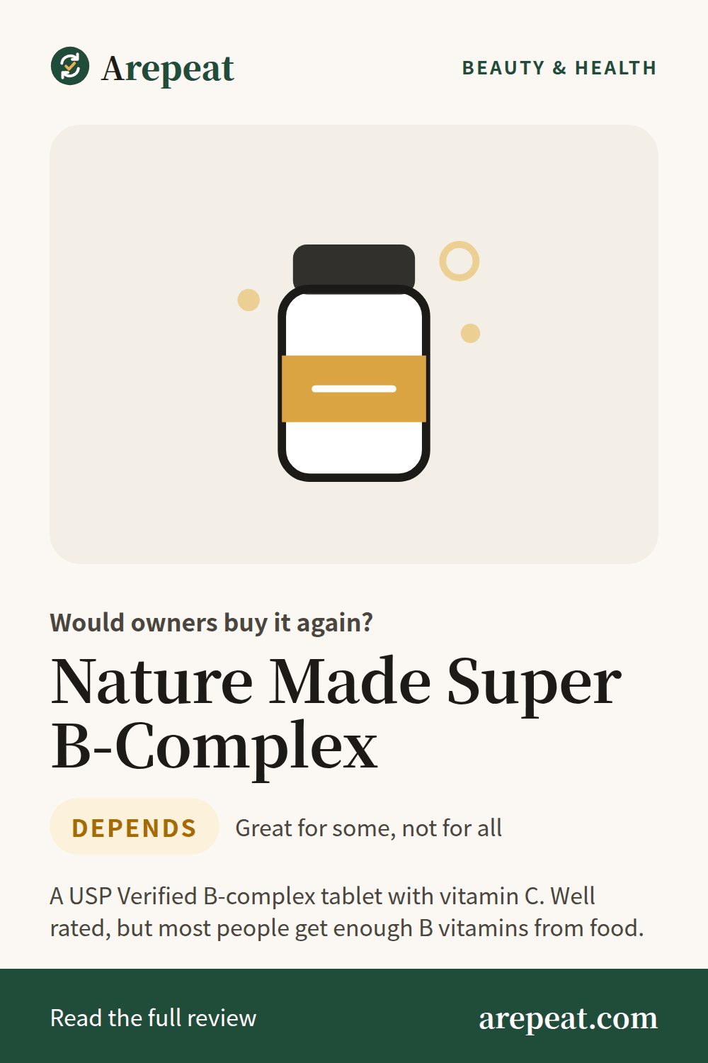 Nature Made Super B-Complex review: would owners buy it again?