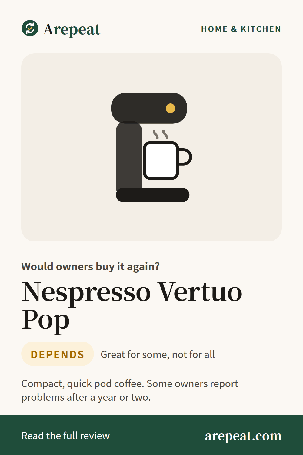 Nespresso Vertuo Pop review: would owners buy it again?