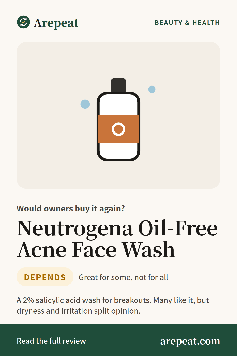 Neutrogena Oil-Free Acne Face Wash review: would owners buy it again?