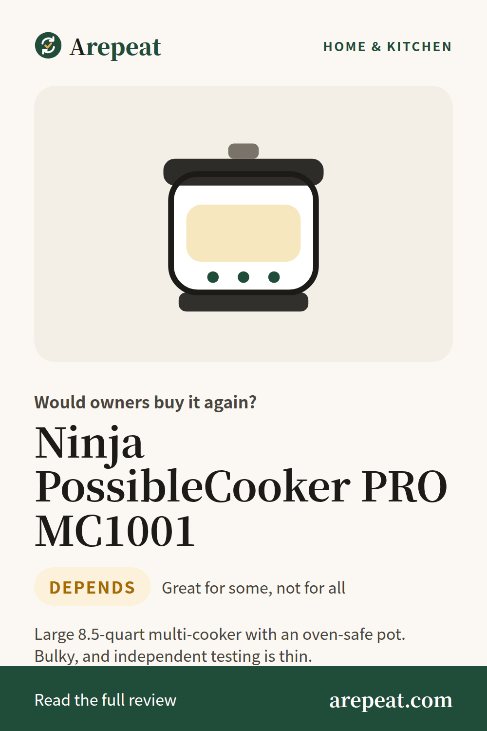 Ninja PossibleCooker PRO MC1001 review: would owners buy it again?