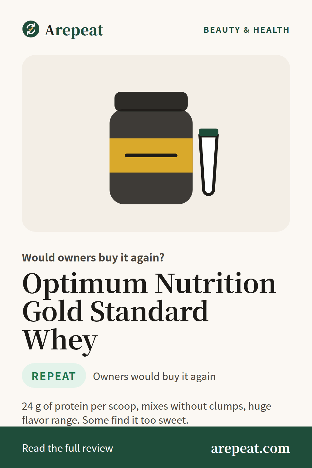 Optimum Nutrition Gold Standard Whey review: would owners buy it again?