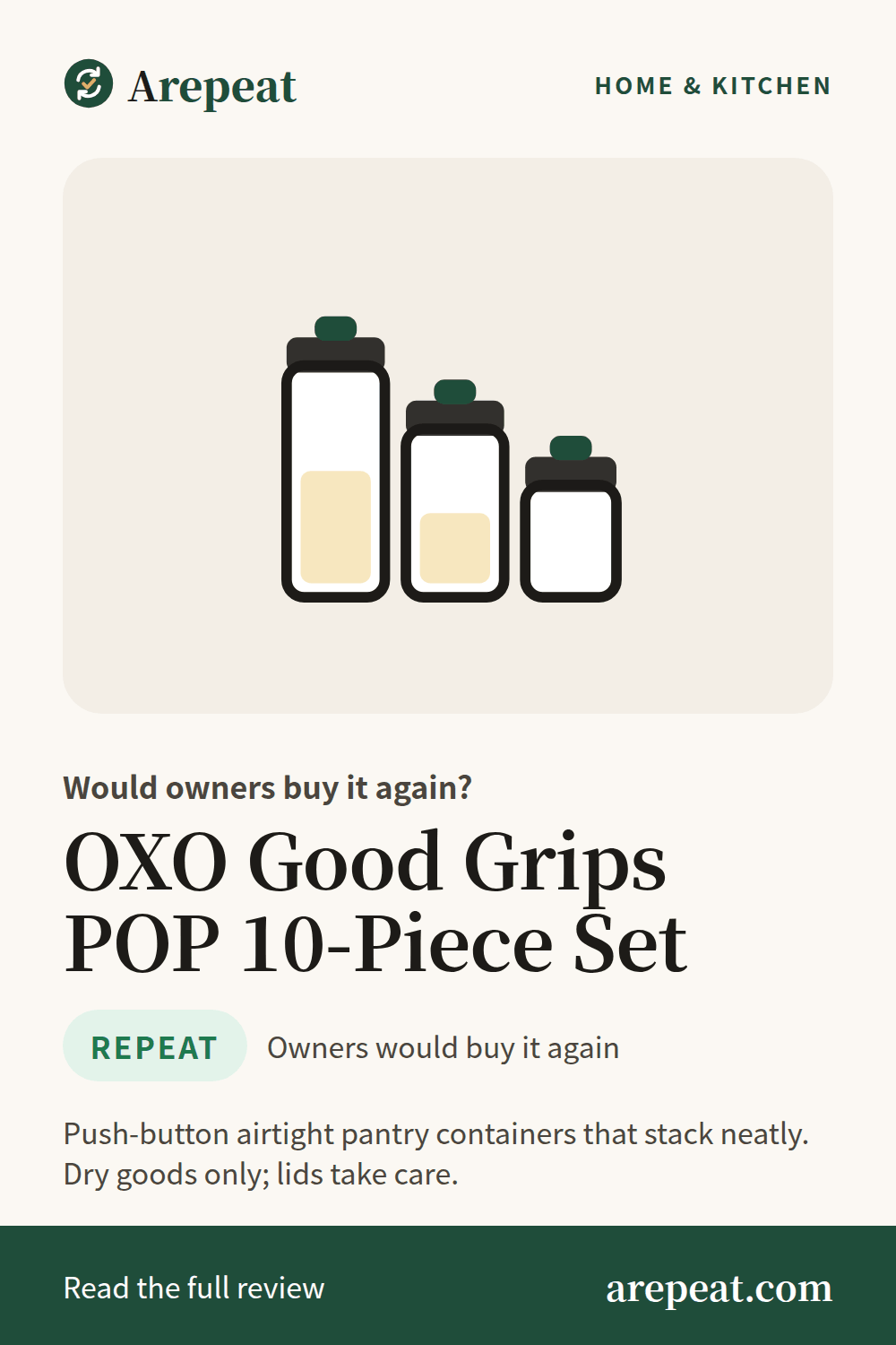 OXO Good Grips POP 10-Piece Set review: would owners buy it again?