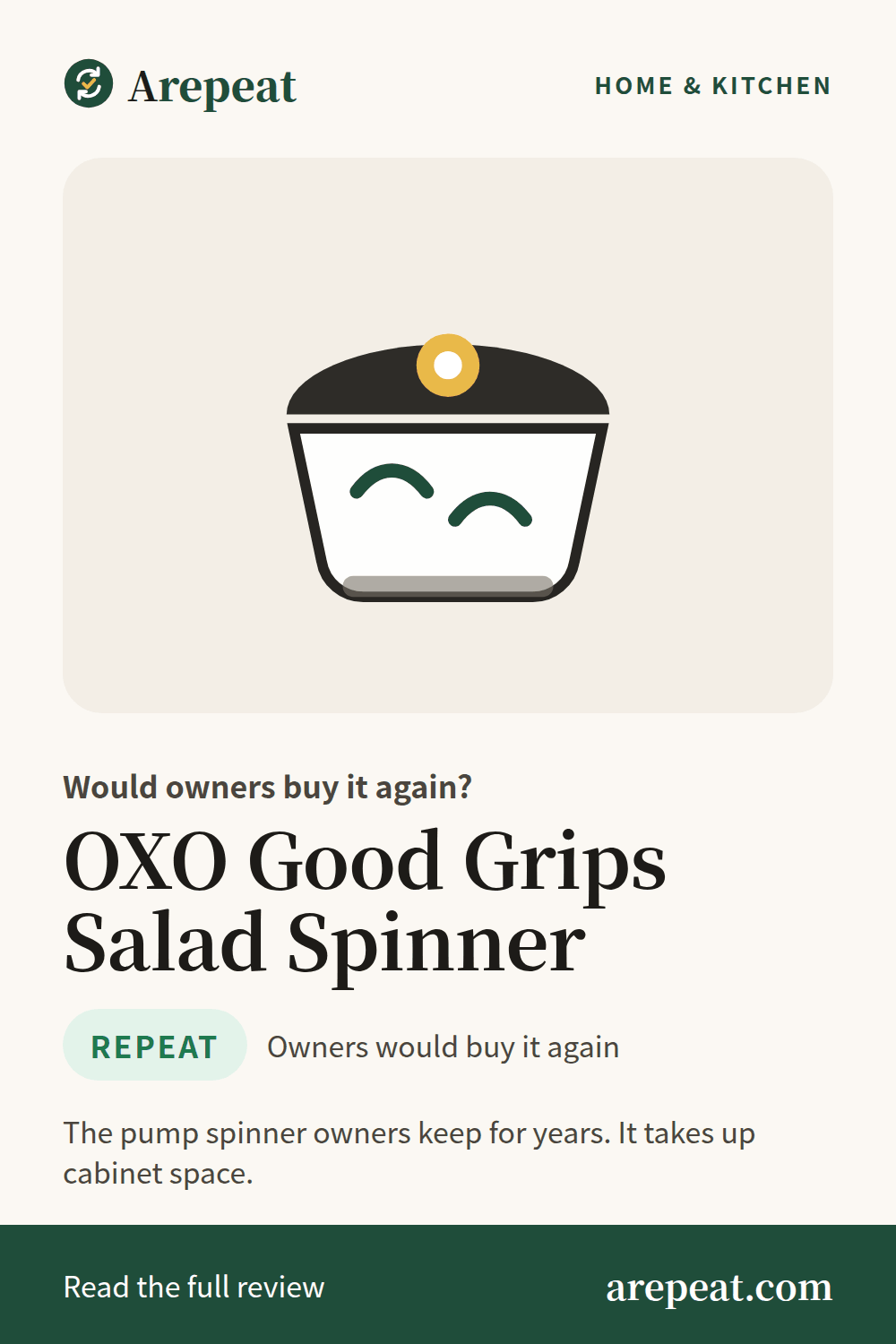 OXO Good Grips Salad Spinner review: would owners buy it again?
