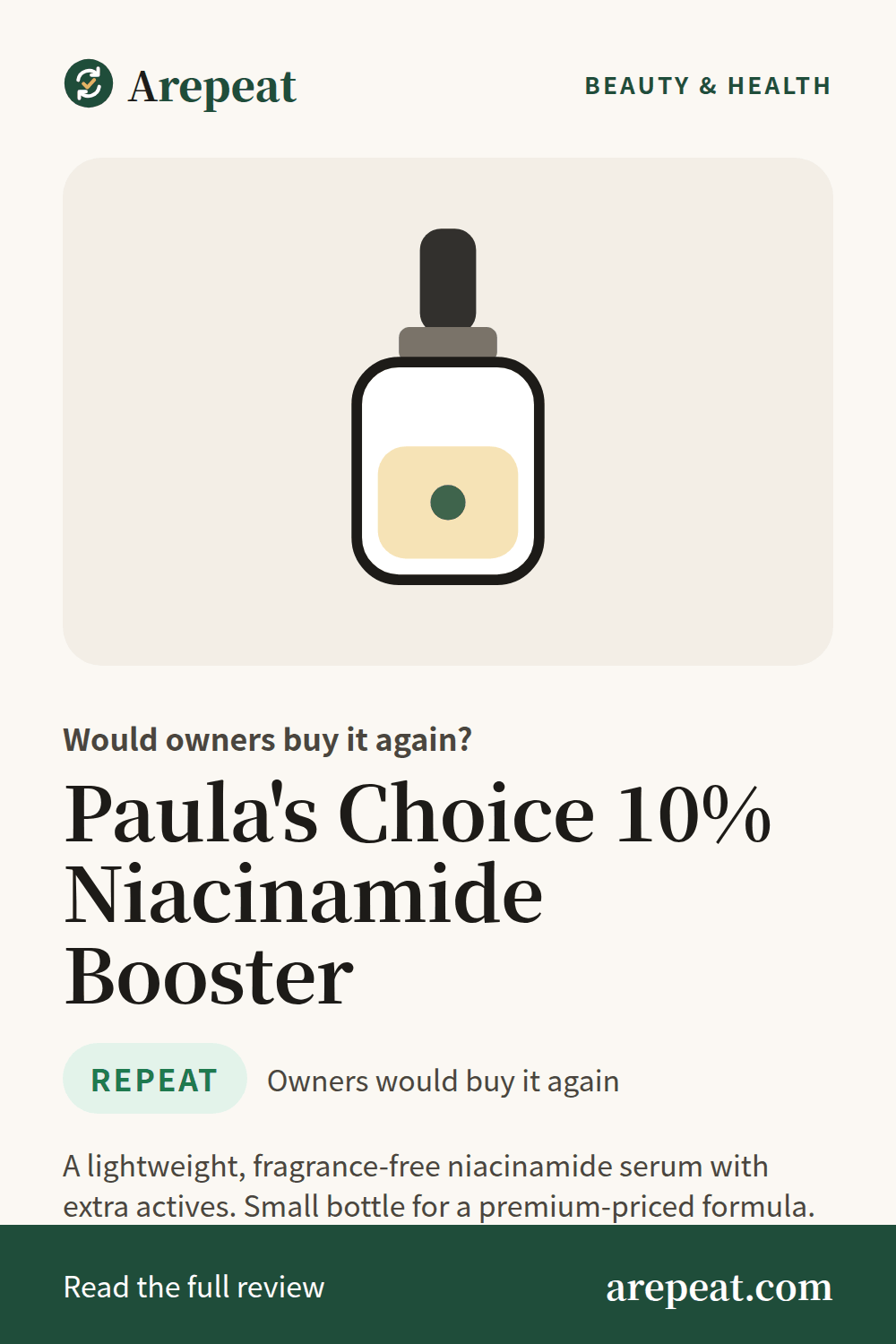 Paula's Choice 10% Niacinamide Booster review: would owners buy it again?