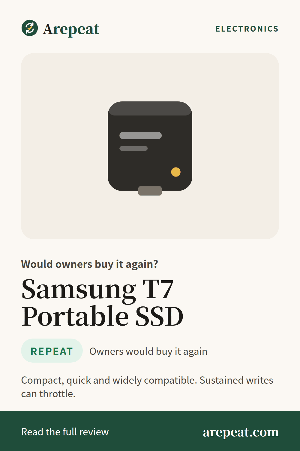 Samsung T7 Portable SSD review: would owners buy it again?