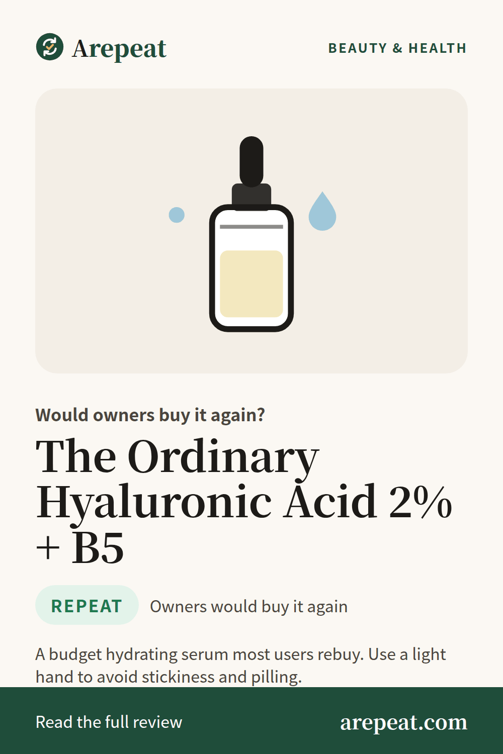 The Ordinary Hyaluronic Acid 2% + B5 review: would owners buy it again?