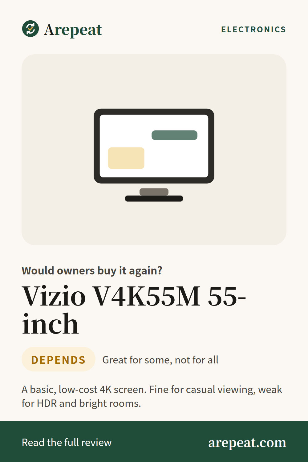Vizio V4K55M 55-inch review: would owners buy it again?