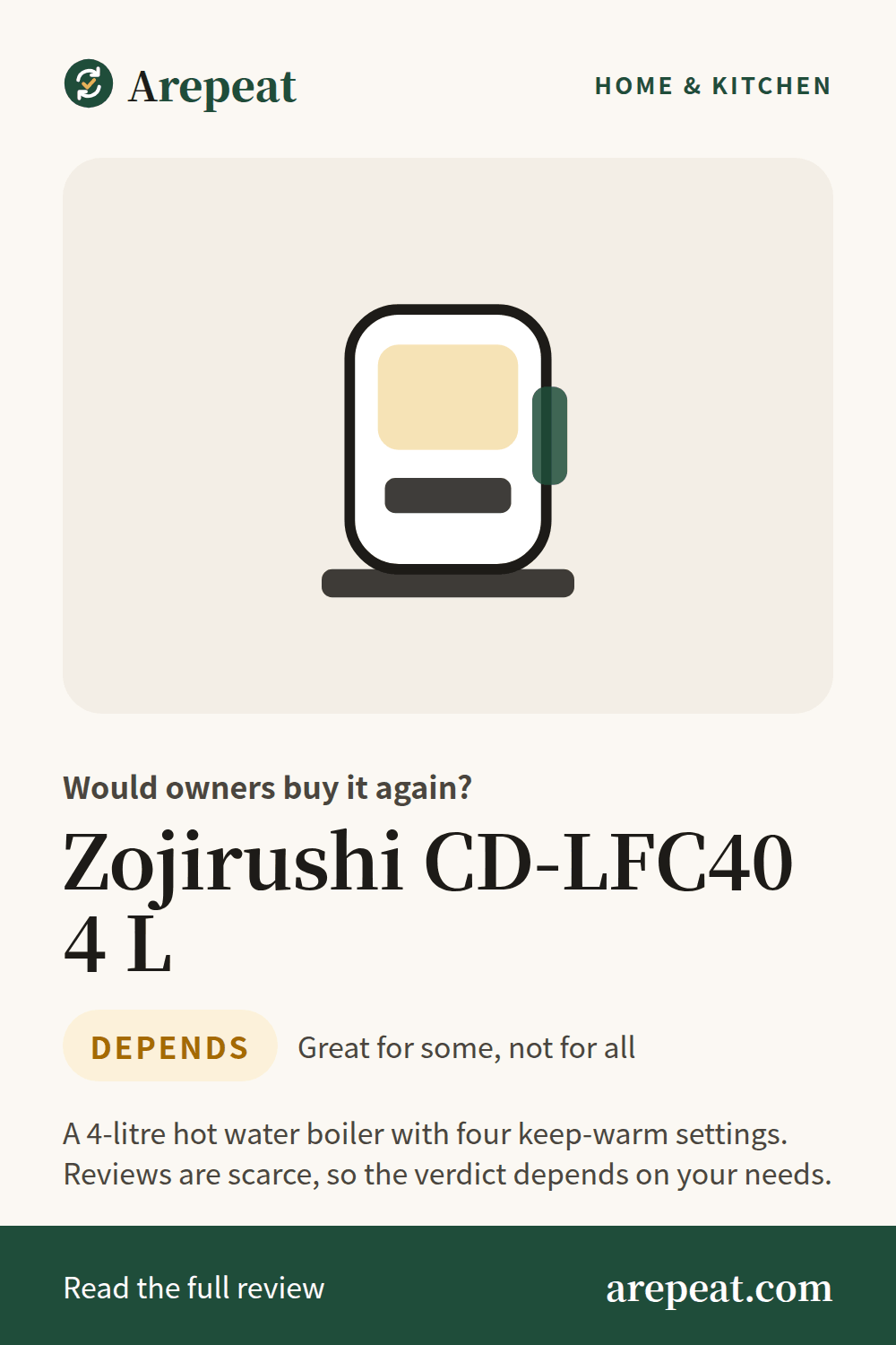 Zojirushi CD-LFC40 4 L review: would owners buy it again?